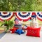 Red White & Blue Bunting Fan Flag – Stars & Stripes Patriotic Porch Decor